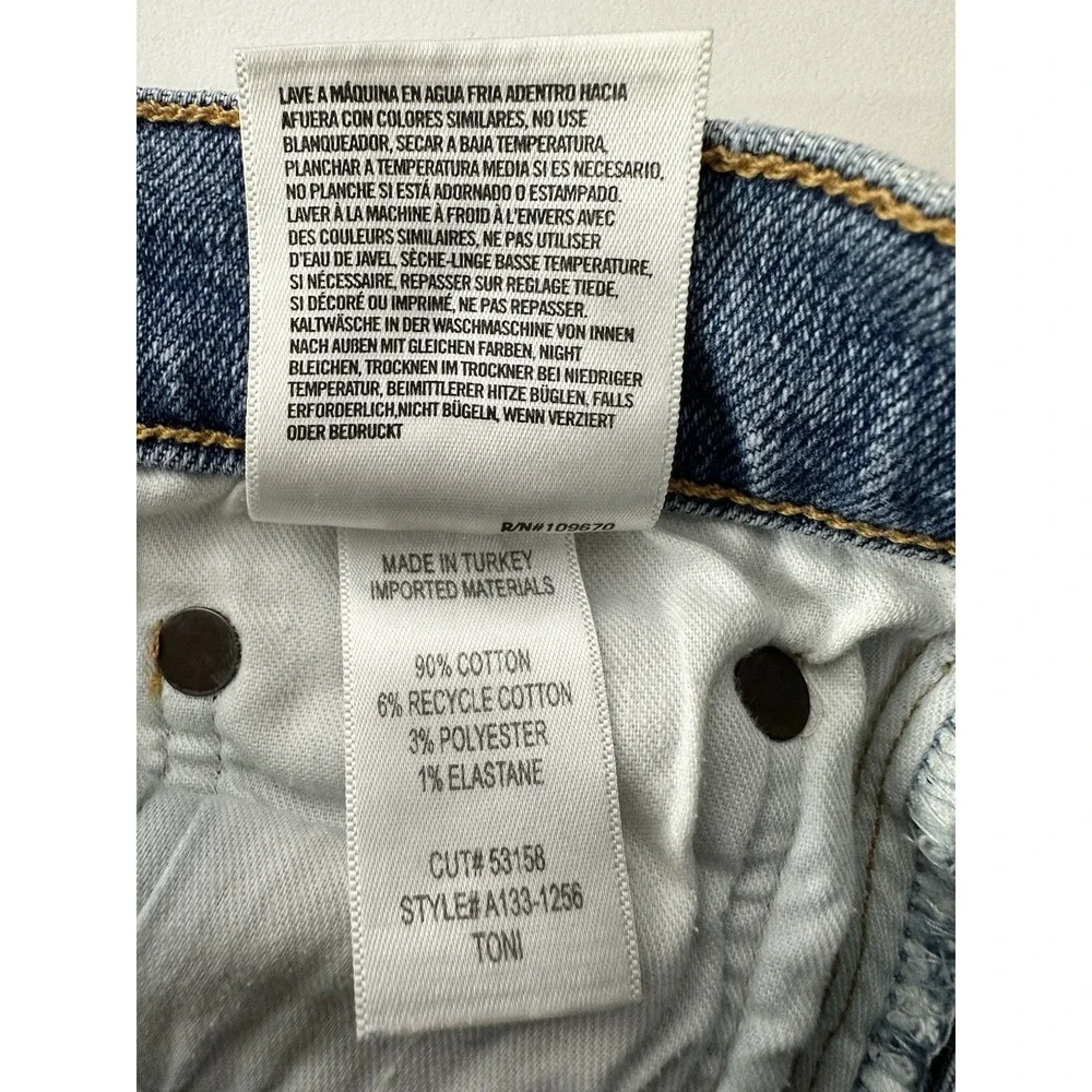 Agolde‎ Jeans Toni Women's Size 26 Blue Strech Skinny Classic